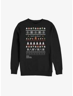 Gamer Nintendo Super Mario Christmas Pattern Sweatshirt