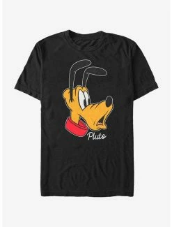 Cartoons Disney Mickey Mouse Pluto Big Face T-Shirt
