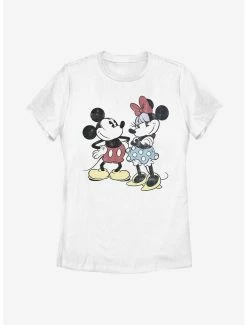 Cartoons Disney Mickey Mouse Minnie Retro Womens T-Shirt