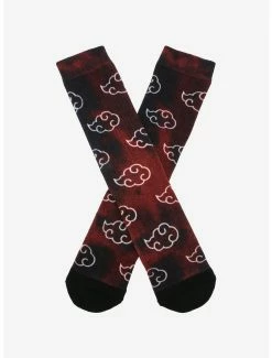 Anime Naruto Akatsuki Clouds Crew Socks - BoxLunch Exclusive