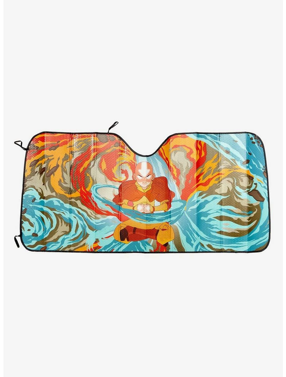 Anime Avatar: The Last Airbender Aang Bending Arts Sunshade - BoxLunch Exclusive 1 Anime Avatar: The Last Airbender Aang Bending Arts Sunshade - BoxLunch Exclusive