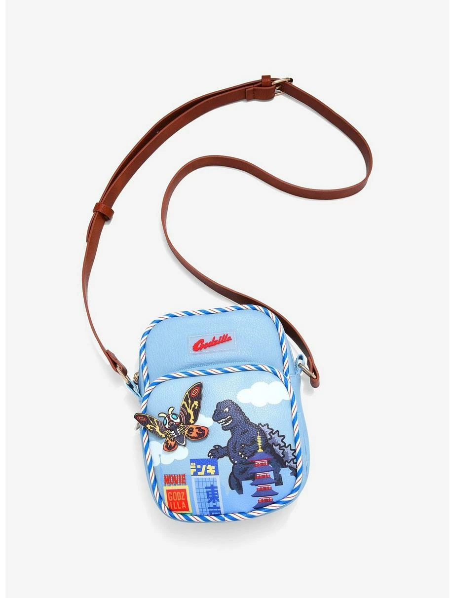 Anime Godzilla Mothra & Godzilla Crossbody Bag - BoxLunch Exclusive 1 Anime Godzilla Mothra & Godzilla Crossbody Bag - BoxLunch Exclusive