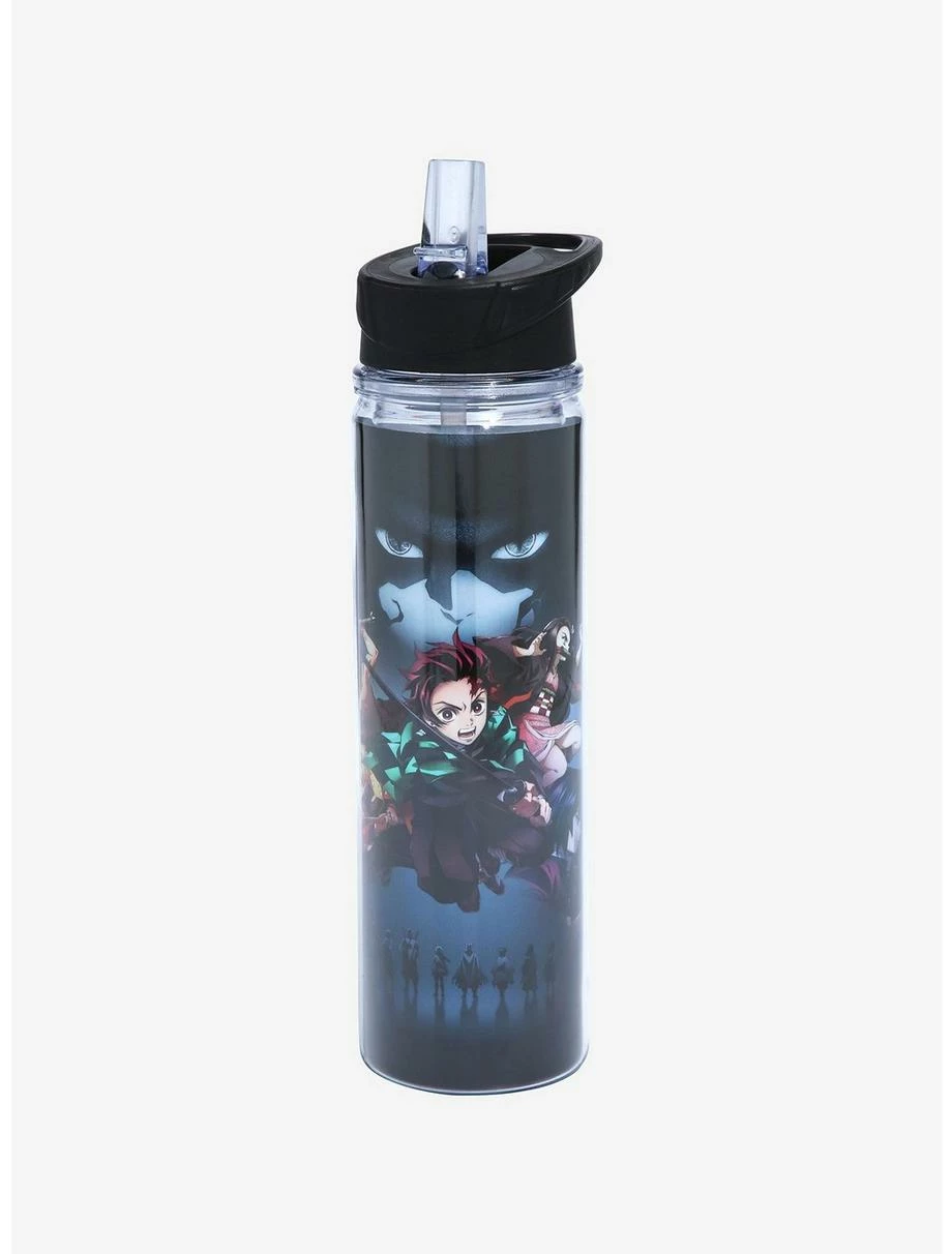 Anime Demon Slayer: Kimetsu No Yaiba Group Character Poster Water Bottle 1 Anime Demon Slayer: Kimetsu No Yaiba Group Character Poster Water Bottle