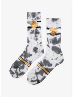 Anime Avatar: The Last Airbender Airbending Symbol Tie-Dye Crew Socks - BoxLunch Exclusive -Cheap Anime Store 17259080 av2