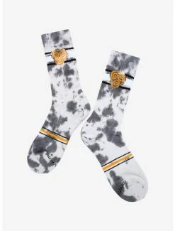 Anime Avatar: The Last Airbender Airbending Symbol Tie-Dye Crew Socks - BoxLunch Exclusive