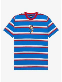 Gamer Nintendo Super Mario Bros. Mario Striped T-Shirt - BoxLunch Exclusive