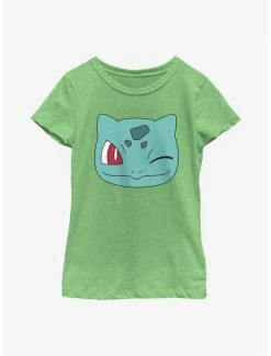 Anime Pokémon Bulbasaur Face Youth Girls T-Shirt