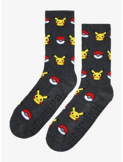 Gamer Pokémon Pokeball And Pikachu Crew Socks 5 Gamer Pokémon Pokeball And Pikachu Crew Socks -Cheap Anime Store 19839945 av2