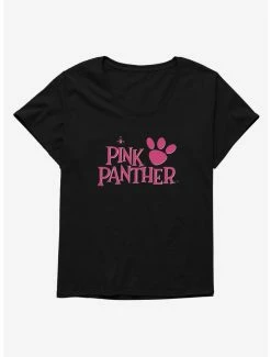 Cartoons Pink Panther Classic Logo Womens T-Shirt Plus Size