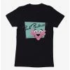 Cartoons Pink Panther Cursive Smirk Womens T-Shirt