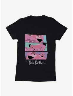 Cartoons Pink Panther Face Tiles Womens T-Shirt