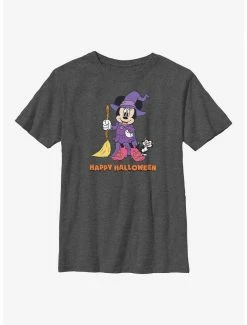 Cartoons Disney Minnie Mouse Happy Halloween Witch Youth T-Shirt