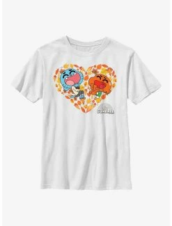 Cartoons The Amazing World Of Gumball Leaf Heart Youth T-Shirt
