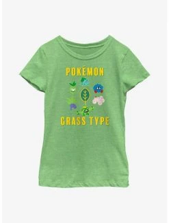 Gamer Pokemon Grass Type Youth Girls T-Shirt