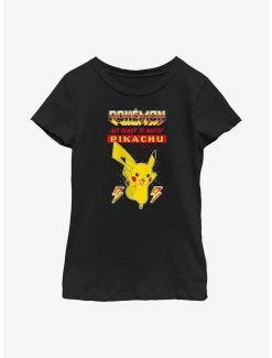 Gamer Pokemon Battle Ready Pikachu Youth Girls T-Shirt