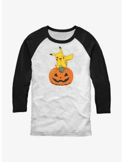 Gamer Pokemon Pikachu Pumpkin Raglan T-Shirt