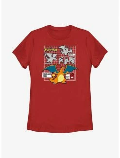 Gamer Pokemon Charizard Infographic Womens T-Shirt