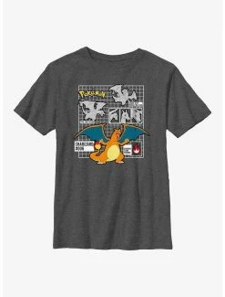 Gamer Pokemon Charizard Infographic Youth T-Shirt