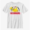 Gamer Pokemon Sleepy Pikachu Recharging Youth T-Shirt
