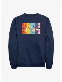 Gamer Pokemon Rainbow Panels Sweatshirt